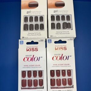 KISS Gel Fantasy and Salon Color Nail Set - All Short Length Taupe and Mauve